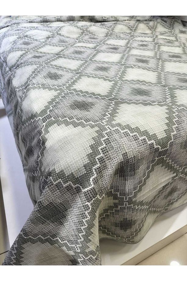Kaneviçe Desen Baskılı 150x240 Cm. Tek Kişilik Tek Pike - Mint - 3