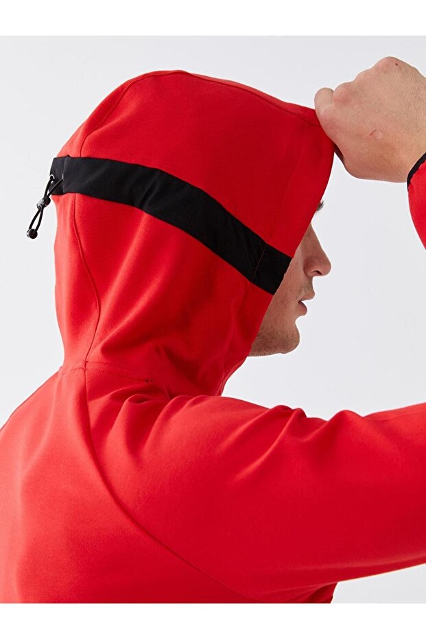 LCW Active Uzun Kollu Baskılı Erkek Hoodie - 5
