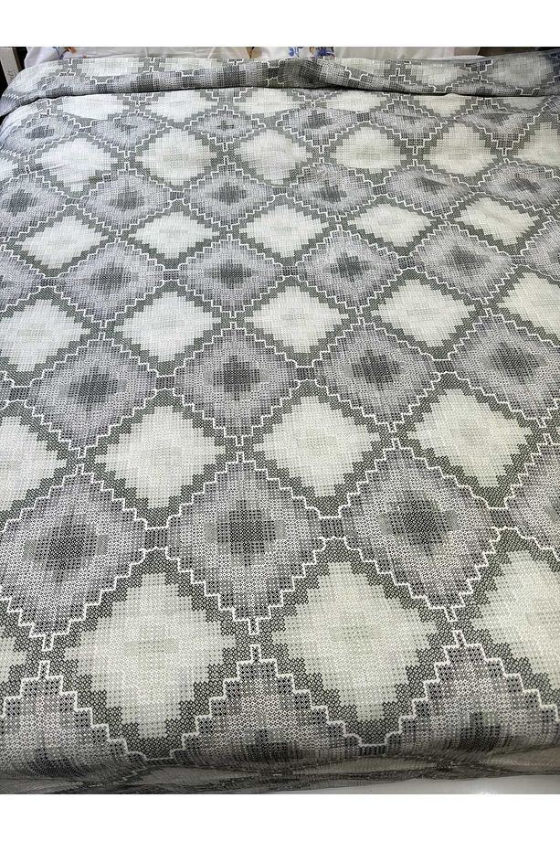 Kaneviçe Desen Baskılı 150x240 Cm. Tek Kişilik Tek Pike - Mint - 4