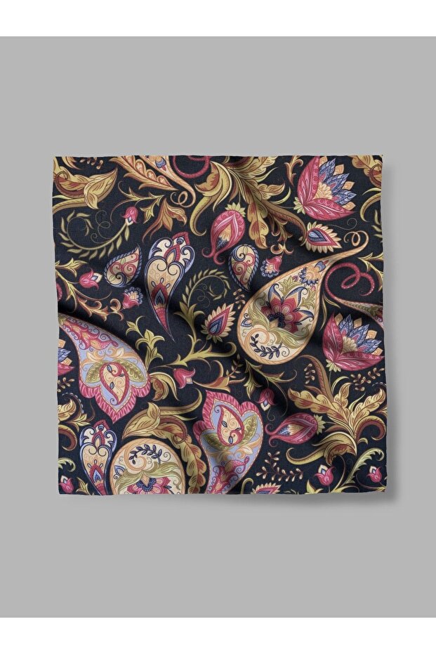 Desenli Şifon Fular - 1