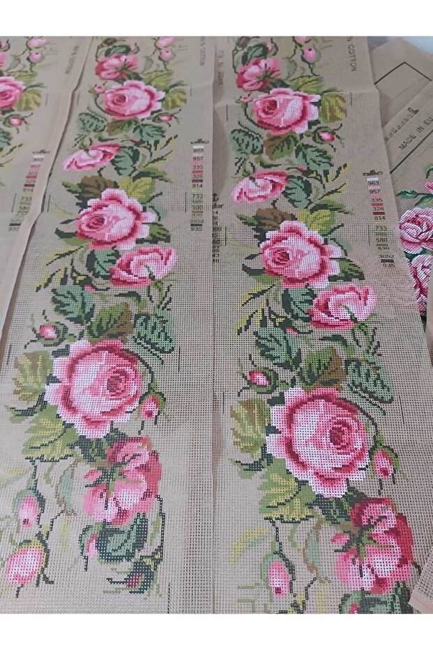 25*100 cm Gobelin with roses tapestry with string