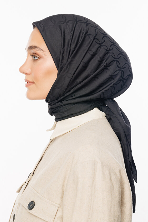 London Desen İpeksi Jakar Eşarp - 4