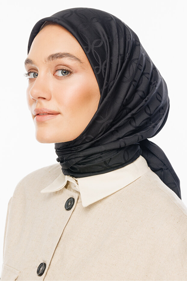 London Desen İpeksi Jakar Eşarp - 6