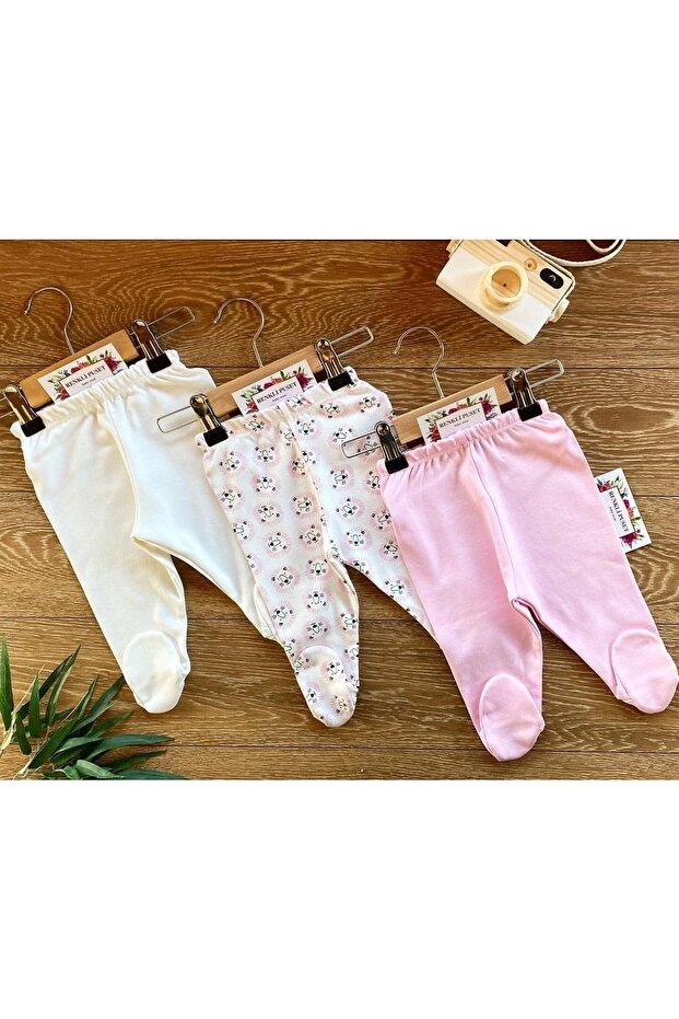Organic Cotton 3-Piece Combed Baby Pajama Bottom Set Aslan