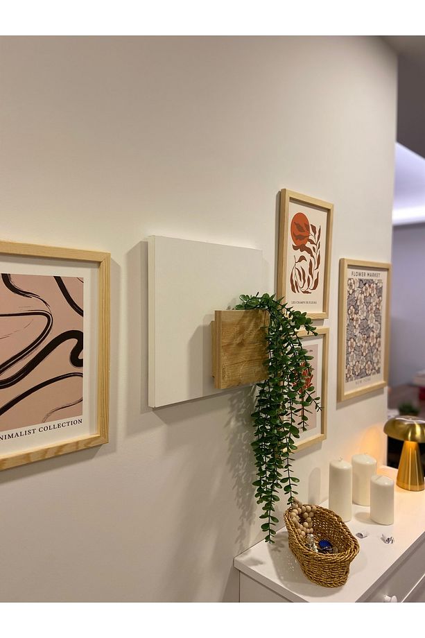 Bohem Model Uçan Duvar Rafı Saksılık Çiçeklik İskandinav Duvar Saksısı - 4