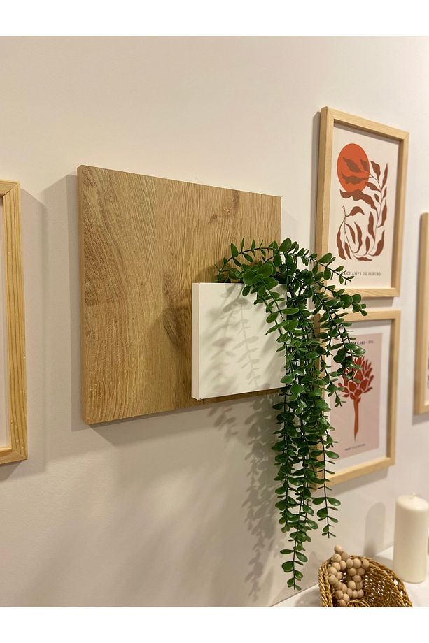 Bohem Model Uçan Duvar Rafı Saksılık Çiçeklik İskandinav Duvar Saksısı - 1