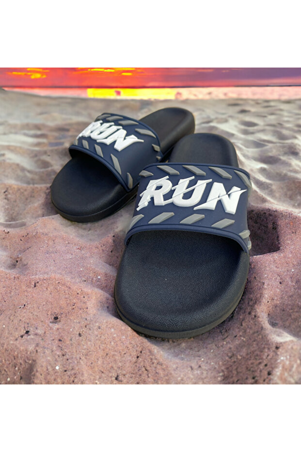 Run Detailed Non-Slip Plastic Pool, Sea, Bathroom, Balcony, Terrace, Home and Street Slippers