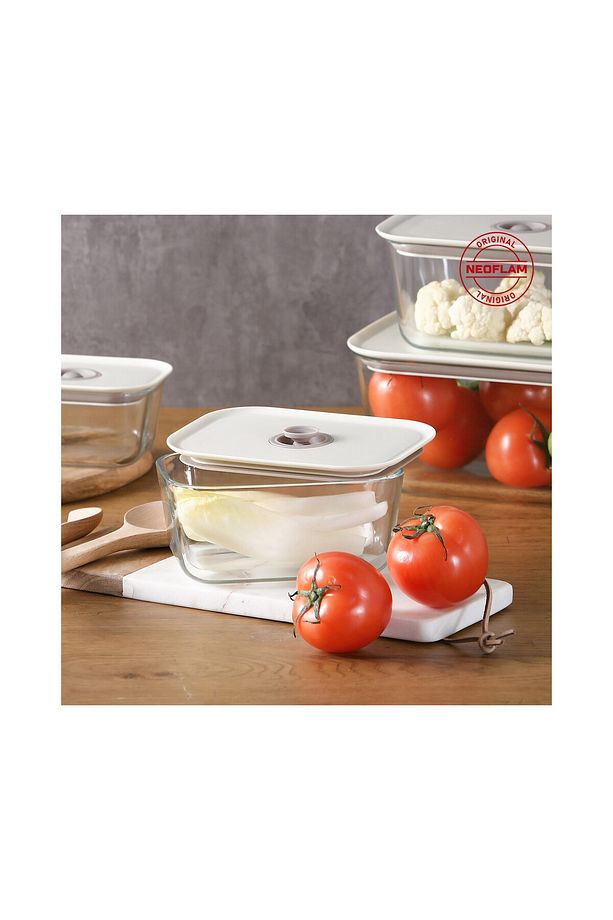 Fika Clik Dikdörtgen Saklama Kabı Bej 800 ml 3 Parça Set - 3
