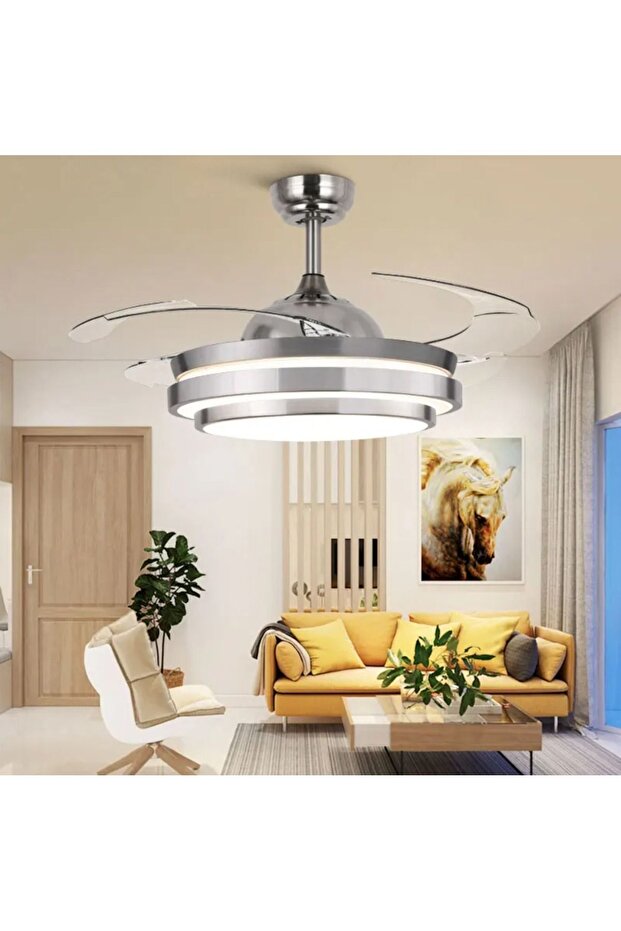 GİZLİ KANAT VANTİLATÖR VE AYDINLATMA AVİZE - 2