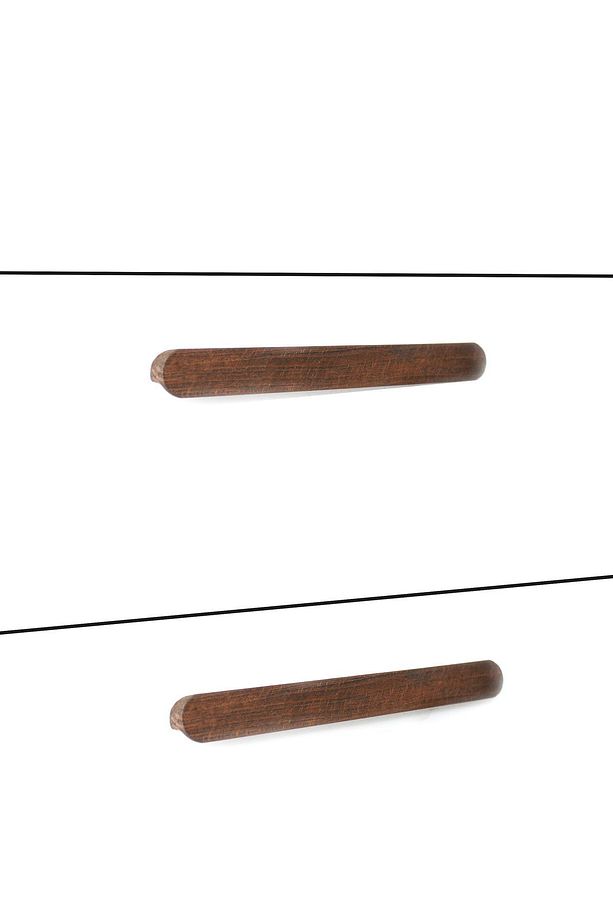 6 Adet Curved Ahşap Kulp 19,2 Cm (192 MM) Çekmece Kulpu Modern Dolap Kolu Mobilya Kulp Ceviz - 3