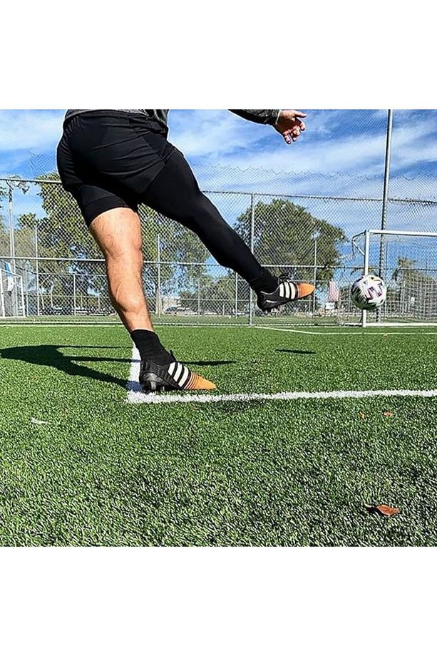 Unisex Futbol Uzun Tek Bacak Uzun Tayt Spor İçlik Maç Taytı - 3