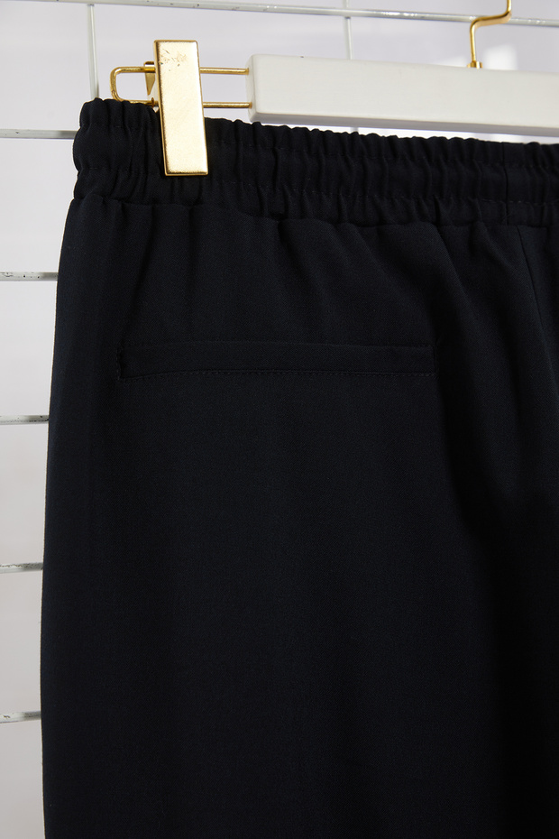 Lacivert Beli Lastikli Slim Fit Duble Paça Kumaş Pantolon TMNAW21PL0107 - 10