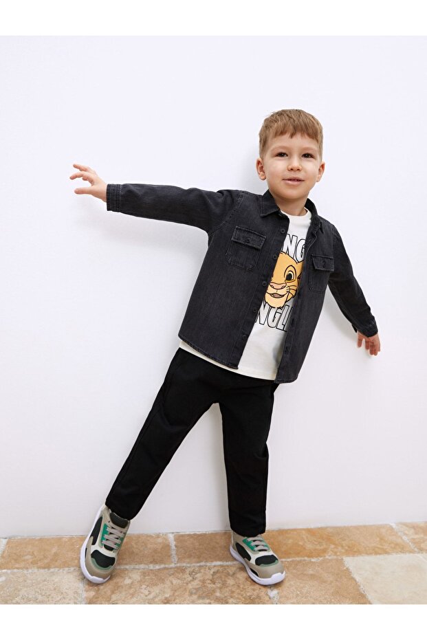 Beli Lastikli Basic Erkek Bebek Pantolon - 1