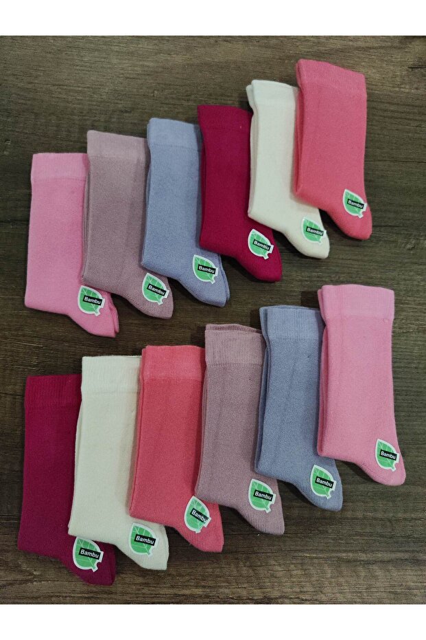 Children's 12 pairs Stitch-Free bamboo sock socks school socks konç long