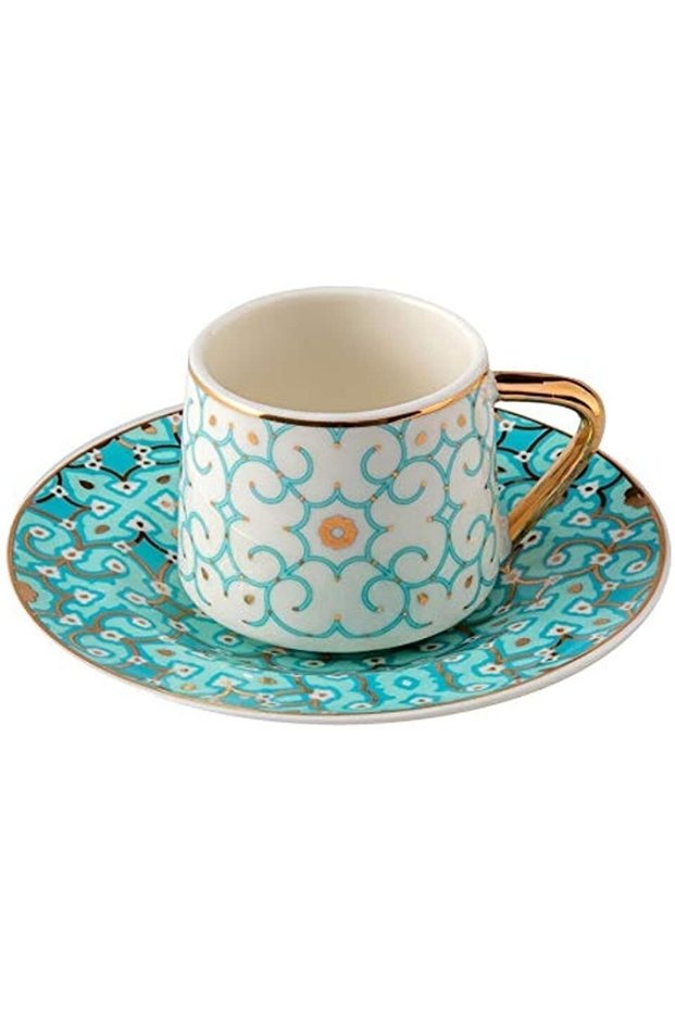 Turquoise 2-Piece Coffee Cup Set