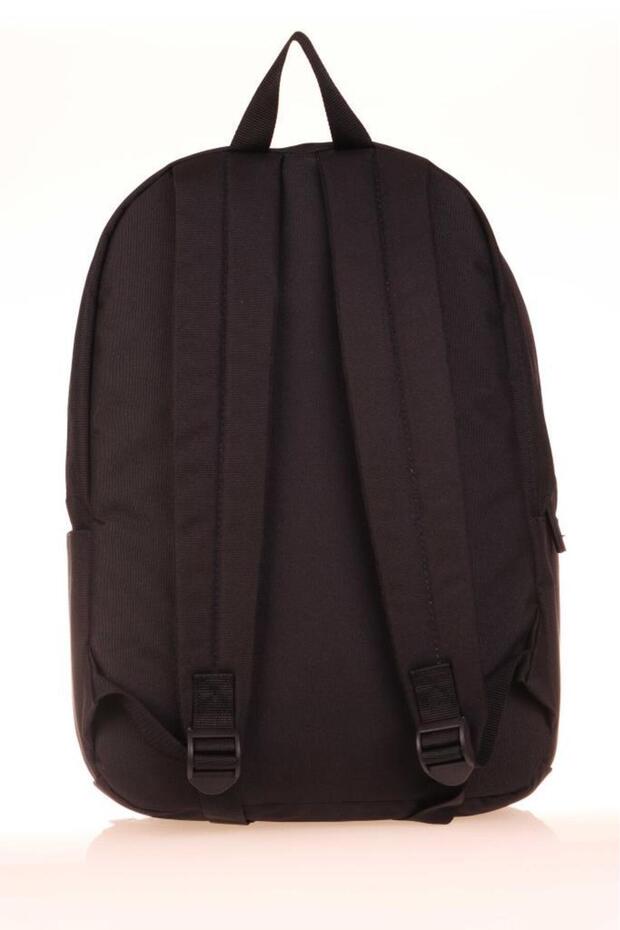 حقيبة ظهر مدرسية ذات ألوان أساسية منقوشة باللون الأسود - K1626 - 5