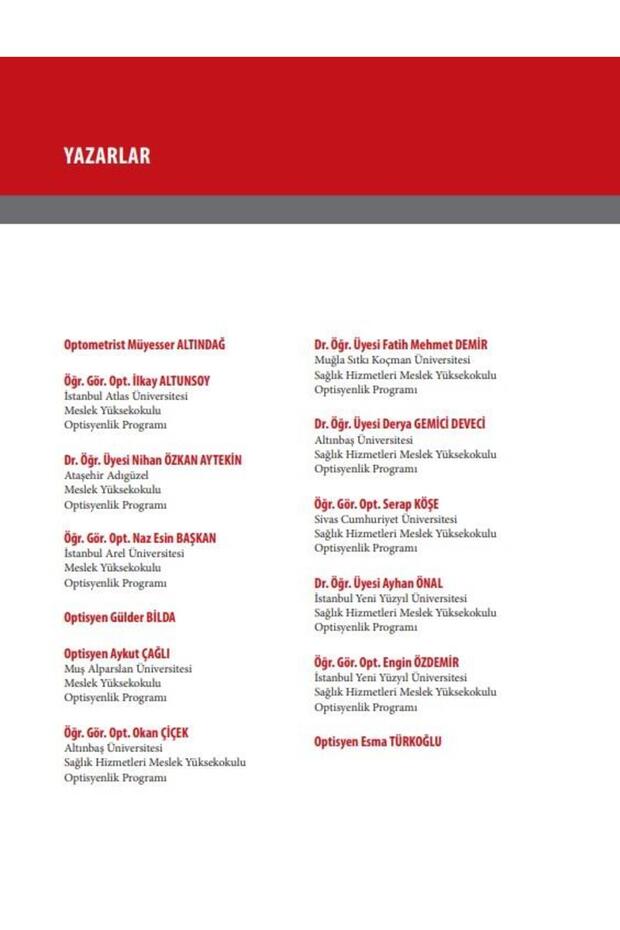 Optisyenliğe Giriş - 5