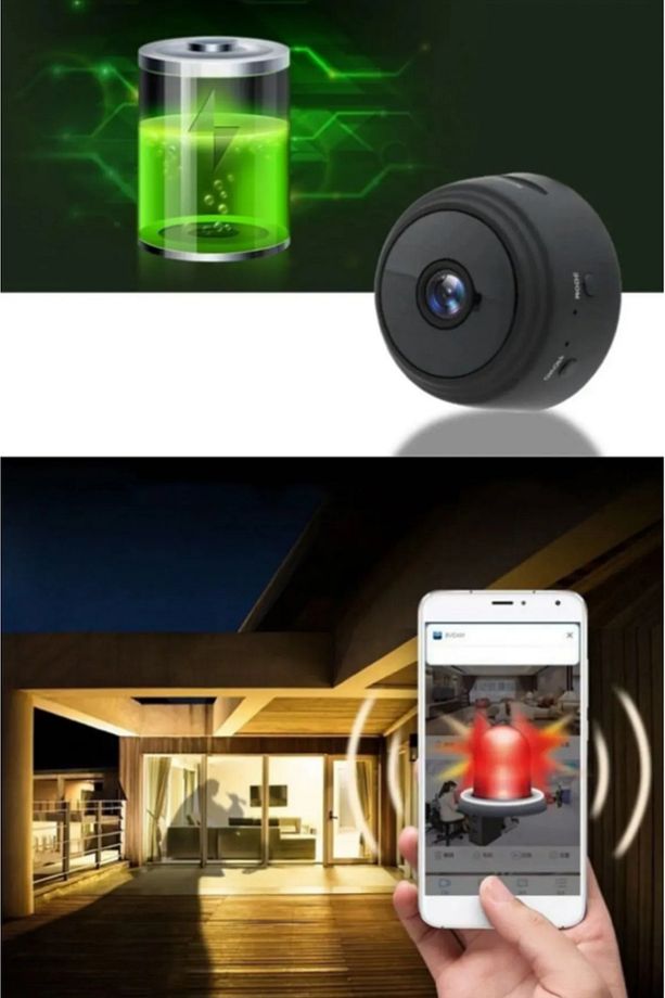 A9 Mini Döner Başlıklı Kablosuz Interaktif Gece Görüşlü 1080p Full Hd Mikro Wifi Güvenlik Kamerası - 5