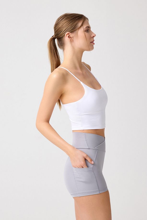 Gri Biker Şort Kısa Spor Tayt Envelope Biker - 6