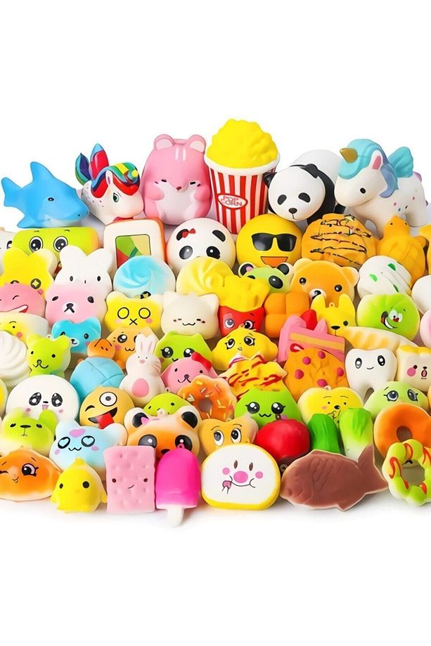 3 Adet Squishy Mini Set 130 Farklı Figürden 3'lü Sürpriz Set - 1