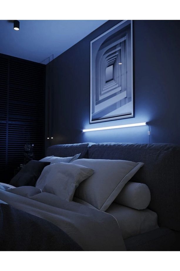 Uzaktan Led Abajur Aplik Gece Lambası Rgb 256 Renk Lambader Yuksek Işık Sistemi / 120cm - 8