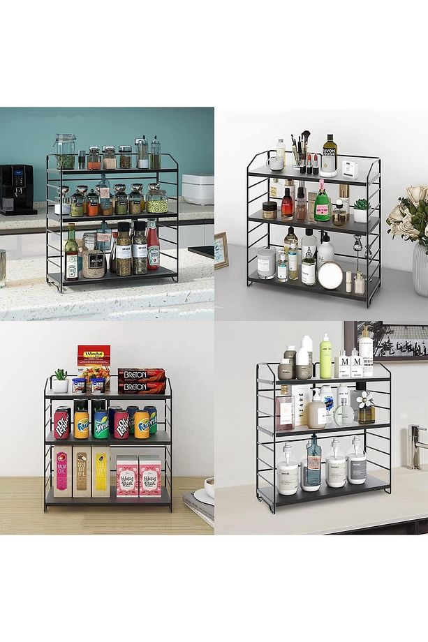 Ayarlanabilir Raflı 40cm Baharatlık, Organizer, Düzenleyizi Tezgahüstü Banyo, Mutfak, Ofis Model-1 S - 6