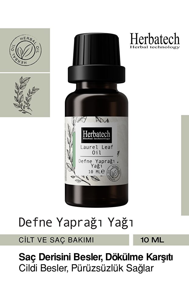 Doğal Defne Yaprağı Yağı 10 ml - Kas Ve Eklem Rahatlatıcı, Saç Derisi Güçlendirici - 1