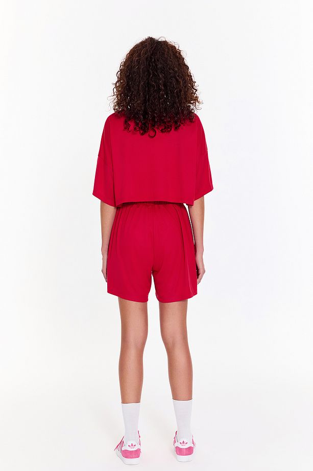 Pull On Yoga Tee in Pink - 4