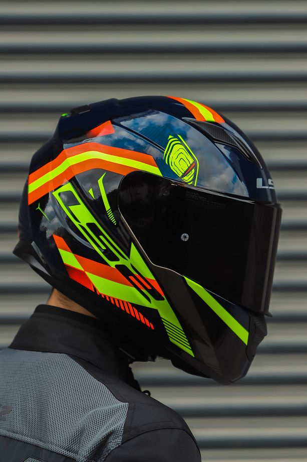 Stream Evo Reflex Mavi Turuncu Kask + Dahili Bluetooth Kulaklık - 3