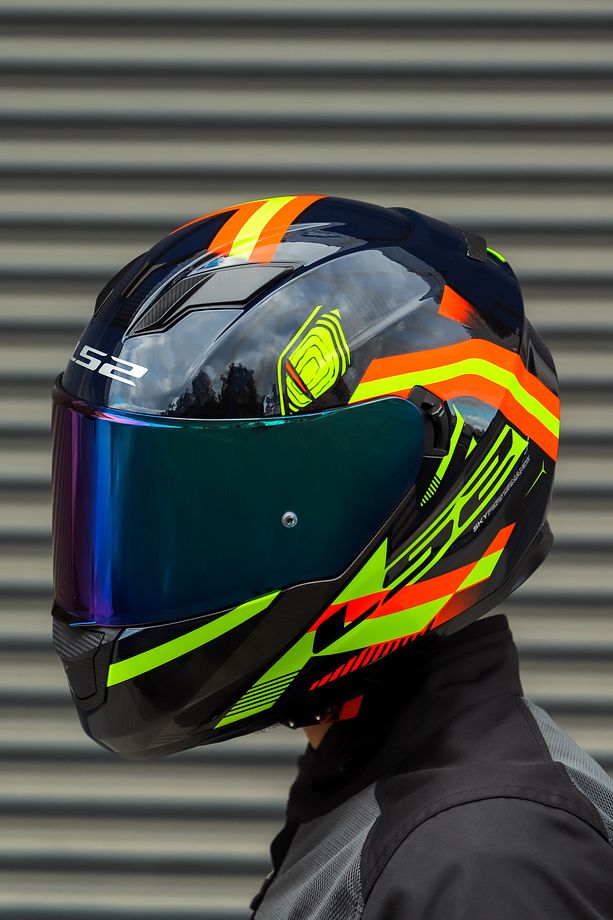 Stream Evo Reflex Mavi Turuncu Kask + Dahili Bluetooth Kulaklık - 6