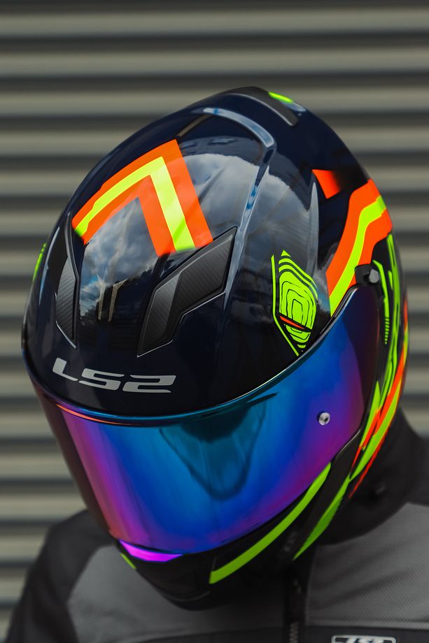 Stream Evo Reflex Mavi Turuncu Kask + Dahili Bluetooth Kulaklık - 2
