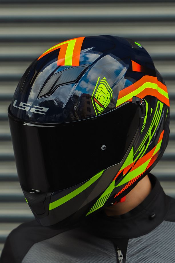 Stream Evo Reflex Mavi Turuncu Kask + Dahili Bluetooth Kulaklık - 8