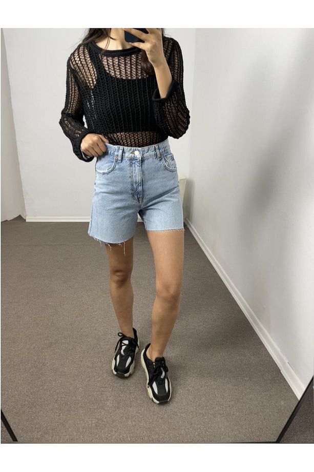 Açık Mavi ZR Kot Şort - 6