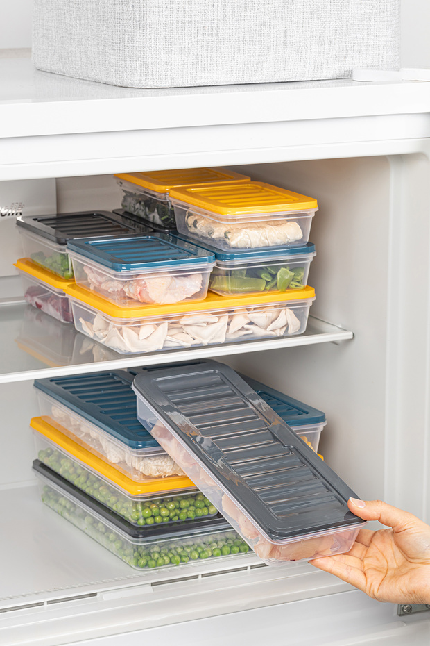 18 Piece Microwave and Freezer Compatible Storage Container Set - Anthracite - 6