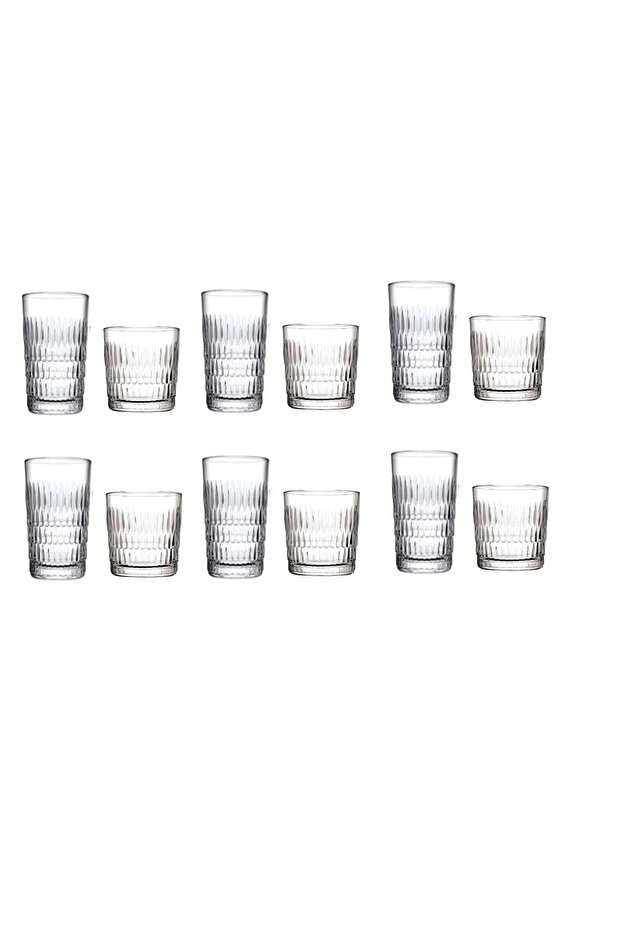 Rain Water and Beverage Glass Set, 12 Pieces