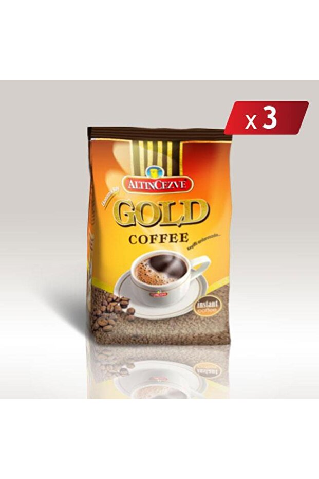قهوة ذهبية سريعة التحضير - 500 جرام، 3 عبوات