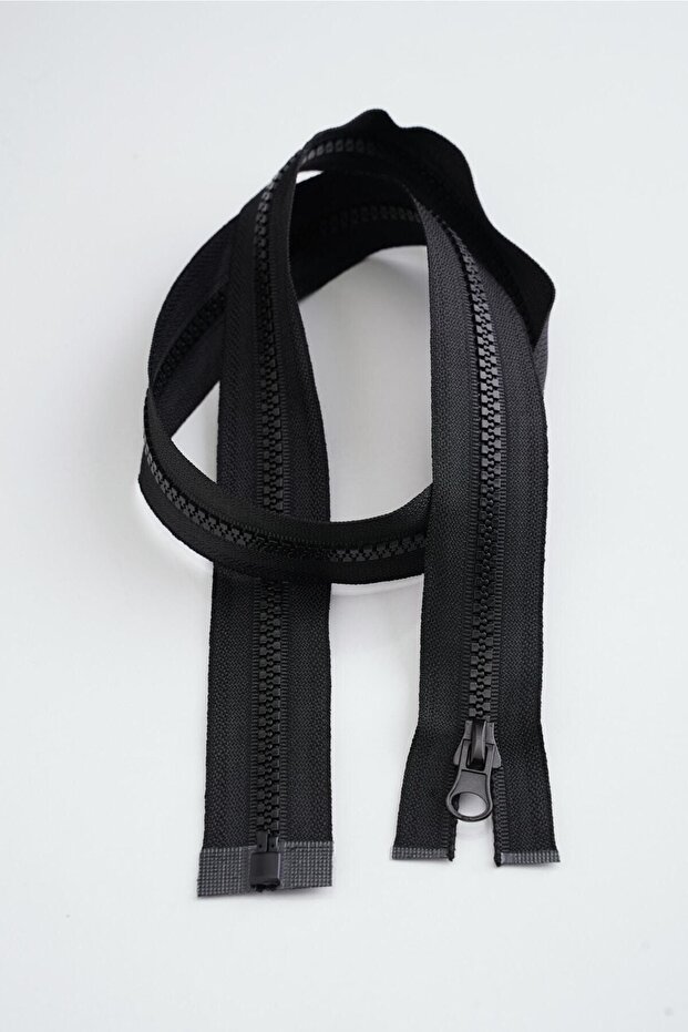 Coat Zipper Bone Tooth 80 cm Black Color Zipper