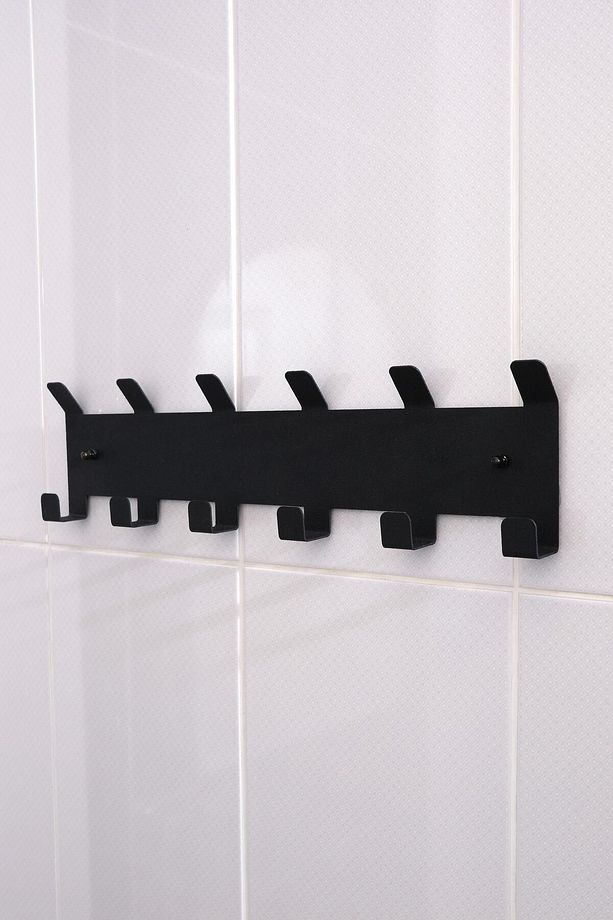 Metal Siyah Amerikan Kapı Arkası Yapışkanlı Askılık Banyo Askılık Ve Duvar Askısı Kapı Askısı Mt84s - 4