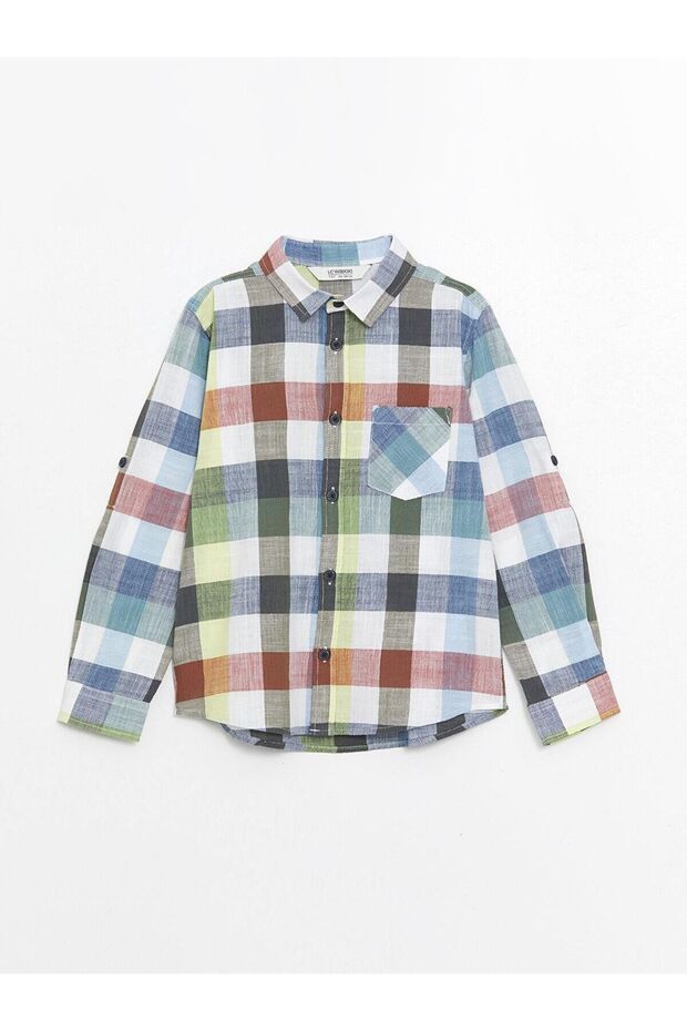 LCW Kids Plaid Long Sleeve Boy Shirt