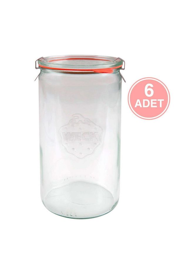1590 Ml Silindir Cam Saklama Kavanozu 6 Adet - 2