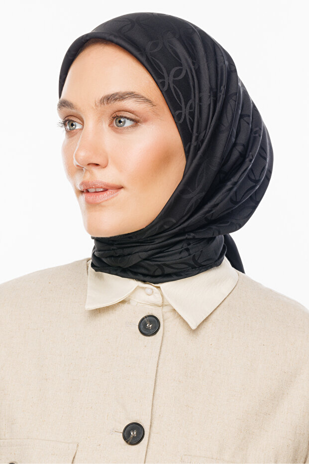 London Desen İpeksi Jakar Eşarp - 1