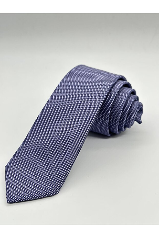 ربطة عنق رفيعة بنمط رملي أرجواني - 1