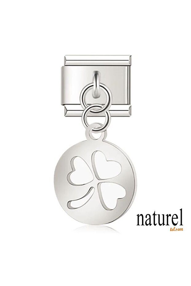 Italian Stainless Steel 9mm Clover Charm