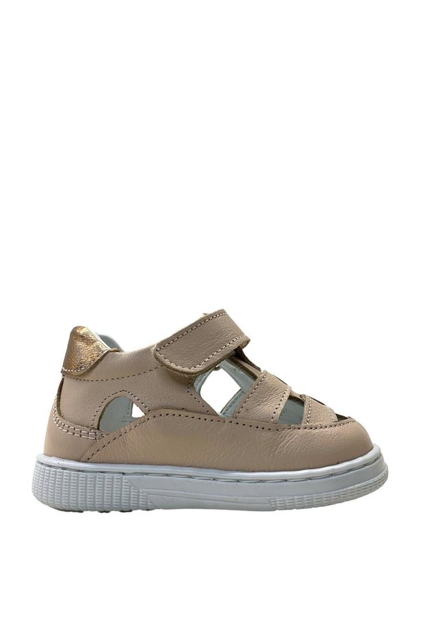 318 Model Orthopedic Genuine Leather - Baby Girl Powder First Step Shoes