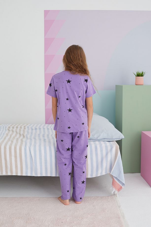 çok renkli Pamuklu Örme Pijama Takım - 5