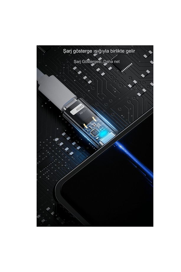 Type C to Type C USB3.2 240W 40Gbps 8K Hızlı Şarj Veri ve Görüntü Aktarımı Çevirici OTGST - 6