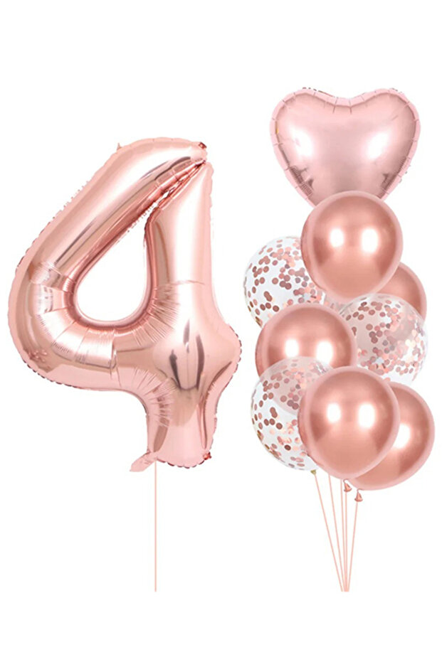 ROSE GOLD CONFETTI BIRTHDAY SET