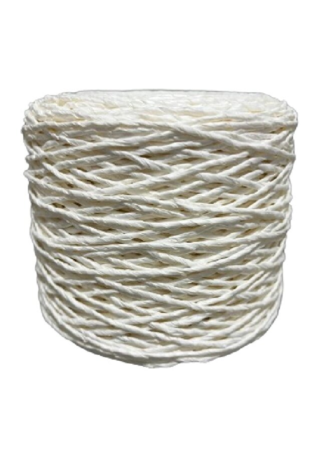 Ecru Paper String Hat and String Bag - Supla String Decor - 1