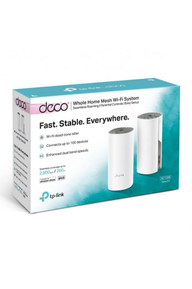 Tp-lınk Deco-e4-3p (3 Pack) Dualband Ac1200 370m2, 2 Fast Port Home Mesh - 2