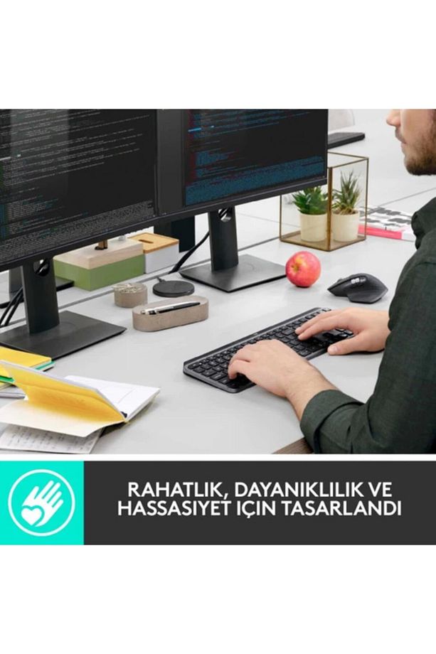Tx MX Keys Aydınlatmalı Tam Boyutlu Kablosuz Türkçe Q Klavye - Graphite Tex Yeni Model De - 2